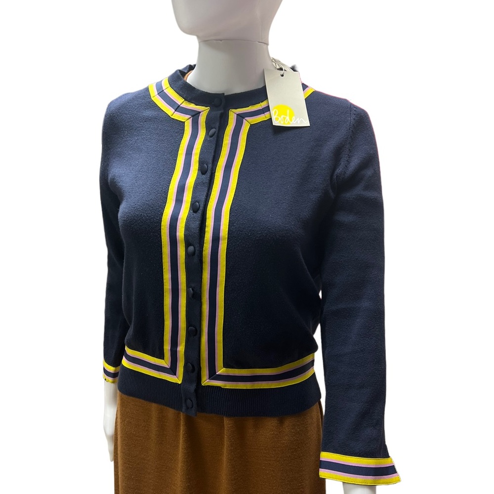 Boden NWT button up dressy cardigan sweater in high quality cotton and details